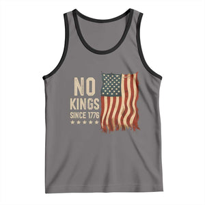 No Kings Since 1776 Tank Top Patriotic 4th Of July Distressed American Flag TS02 Deep Heather Black Print Your Wear