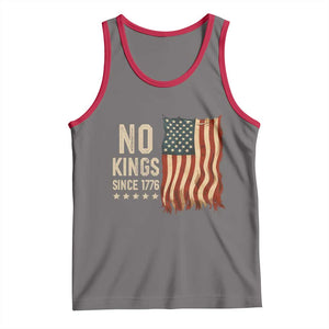 No Kings Since 1776 Tank Top Patriotic 4th Of July Distressed American Flag TS02 Deep Heather Red Print Your Wear