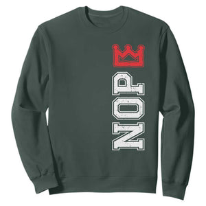 No Kings Sweatshirt In America Protest TS10 Dark Forest Green Print Your Wear