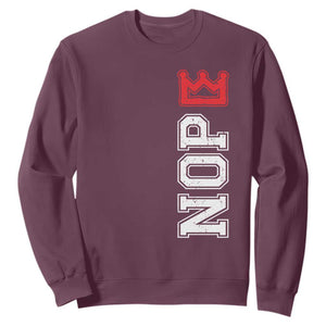 No Kings Sweatshirt In America Protest TS10 Maroon Print Your Wear