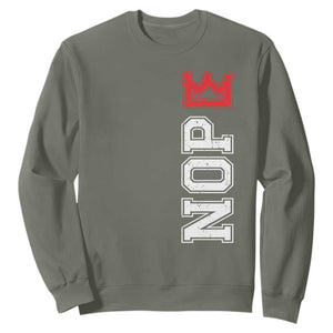 No Kings Sweatshirt In America Protest TS10 Military Green Print Your Wear