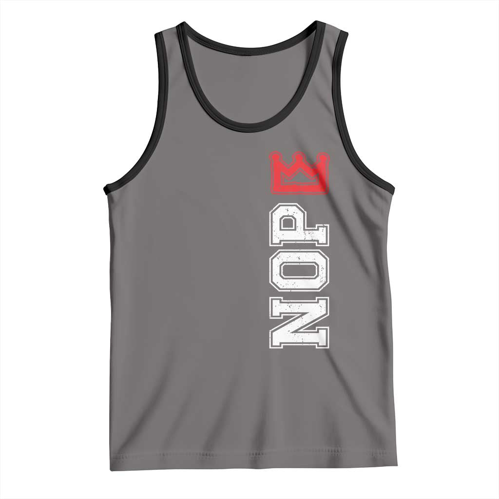 No Kings Tank Top In America Protest TS10 Deep Heather Black Print Your Wear