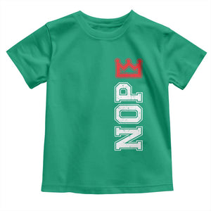 No Kings Toddler T Shirt In America Protest TS10 Irish Green Print Your Wear