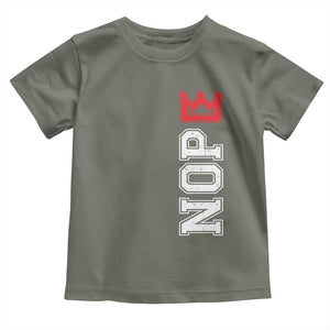 No Kings Toddler T Shirt In America Protest TS10 Military Green Print Your Wear