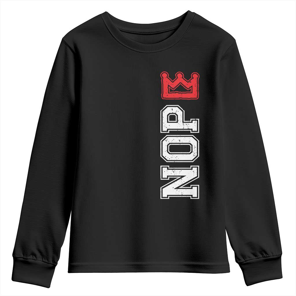 No Kings Youth Sweatshirt In America Protest TS10 Black Print Your Wear