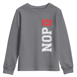 No Kings Youth Sweatshirt In America Protest TS10 Charcoal Print Your Wear