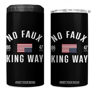 No Kings in America 4 in 1 Can Cooler Tumbler US Flag Upside Down TS10 One Size: 16 oz Black Print Your Wear