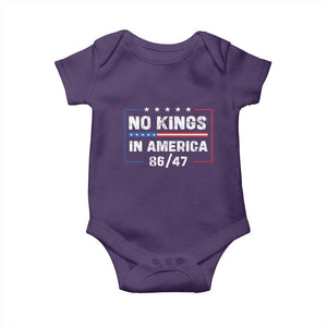 No Kings in America Baby Onesie 86 47 Impeach 47 TS10 Purple Print Your Wear