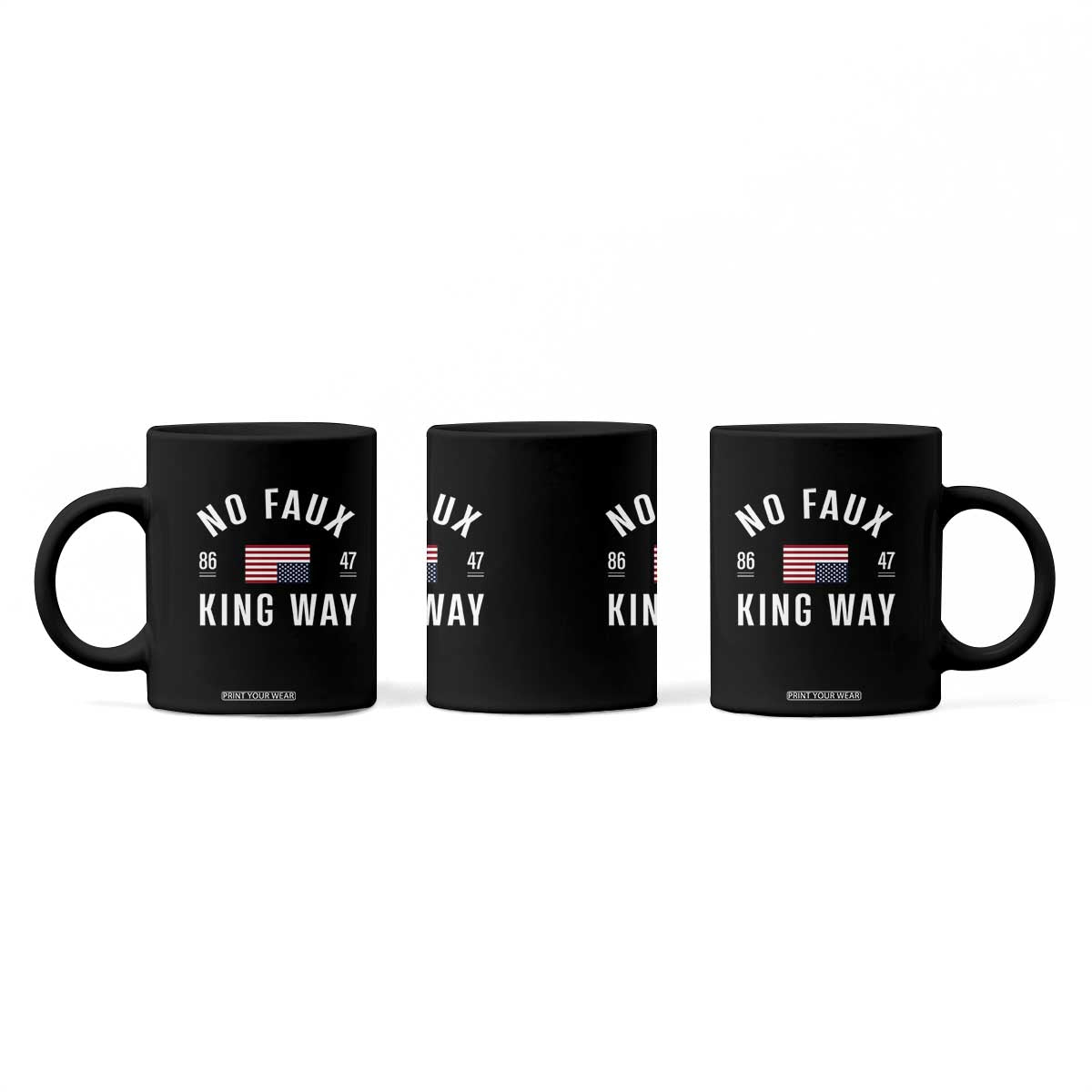 No Kings in America Coffee Mug US Flag Upside Down TS10 Print Your Wear