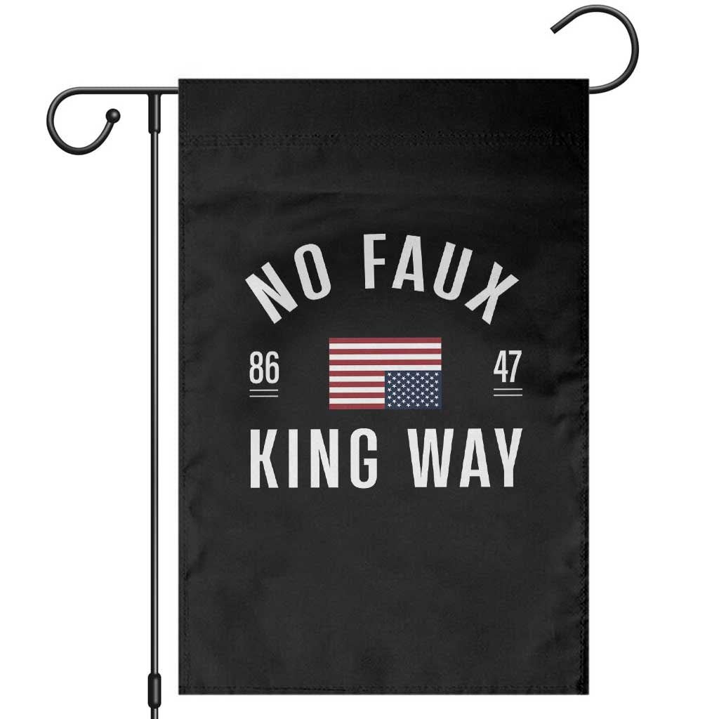 No Kings in America Garden Flag US Flag Upside Down TS10 Black Print Your Wear