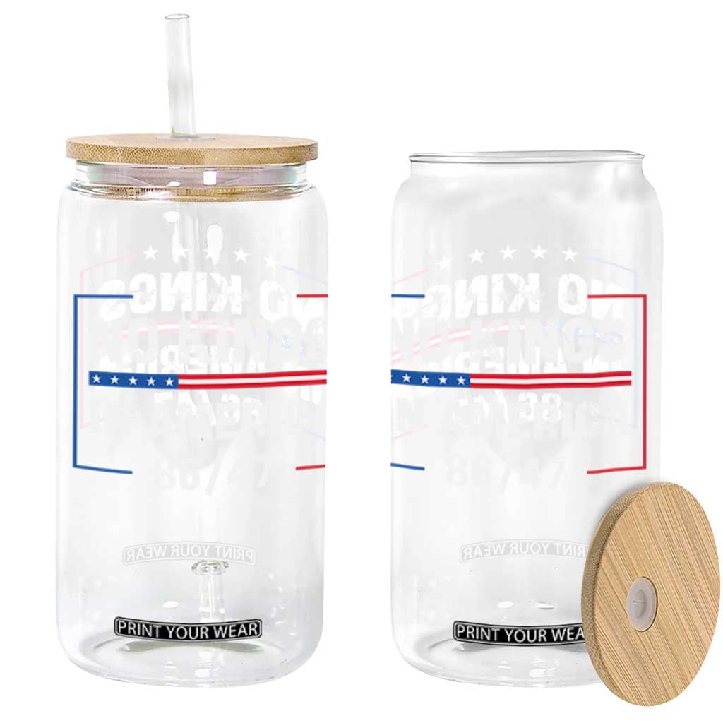 No Kings in America Glass Can 86 47 Impeach 47 TS10 Black Print Your Wear