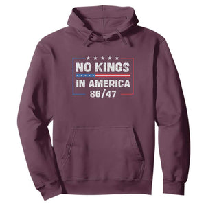 No Kings in America Hoodie 86 47 Impeach 47 TS10 Maroon Print Your Wear