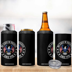 No Kings in America Patriotic Eagle 4 in 1 Can Cooler Tumbler Since 1776 4th of July USA Independence Day TS02 Print Your Wear