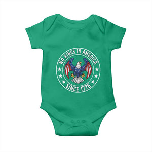 No Kings in America Patriotic Eagle Baby Onesie Since 1776 4th of July USA Independence Day TS02 Irish Green Print Your Wear