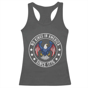 No Kings in America Patriotic Eagle Racerback Tank Top Since 1776 4th of July USA Independence Day TS02 Dark Heather Print Your Wear