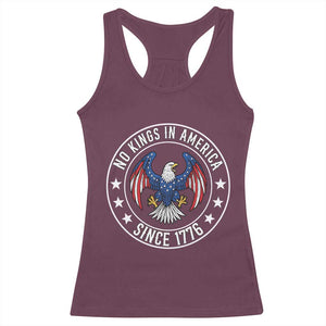 No Kings in America Patriotic Eagle Racerback Tank Top Since 1776 4th of July USA Independence Day TS02 Maroon Print Your Wear