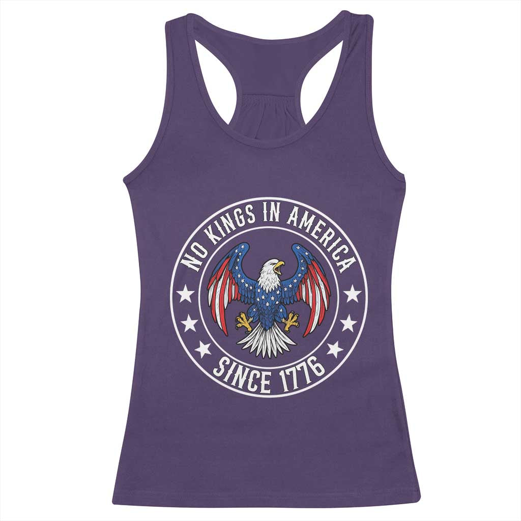 No Kings in America Patriotic Eagle Racerback Tank Top Since 1776 4th of July USA Independence Day TS02 Purple Print Your Wear
