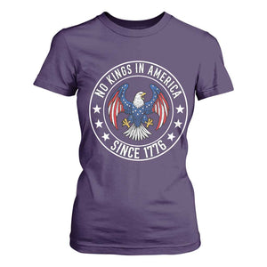 No Kings in America Patriotic Eagle T Shirt For Women Since 1776 4th of July USA Independence Day TS02 Purple Print Your Wear