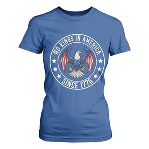 No Kings in America Patriotic Eagle T Shirt For Women Since 1776 4th of July USA Independence Day TS02 Royal Blue Print Your Wear