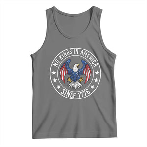 No Kings in America Patriotic Eagle Tank Top Since 1776 4th of July USA Independence Day TS02 Black Heather Print Your Wear