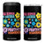 No Kings in America Protect Democracy 4 in 1 Can Cooler Tumbler Colorful Flowers Patriotic Feminists TS02 One Size: 16 oz Black Print Your Wear