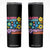 No Kings in America Protect Democracy Skinny Tumbler Colorful Flowers Patriotic Feminists TS02 Black Print Your Wear