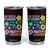 No Kings in America Protect Democracy Tumbler Cup Colorful Flowers Patriotic Feminists TS02 Black Print Your Wear