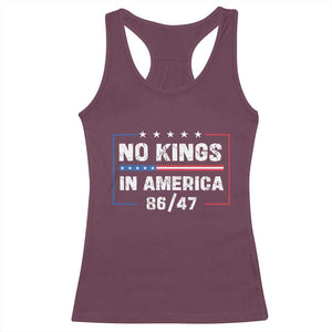No Kings in America Racerback Tank Top 86 47 Impeach 47 TS10 Maroon Print Your Wear