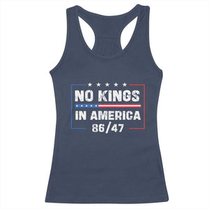No Kings in America Racerback Tank Top 86 47 Impeach 47 TS10 Navy Print Your Wear
