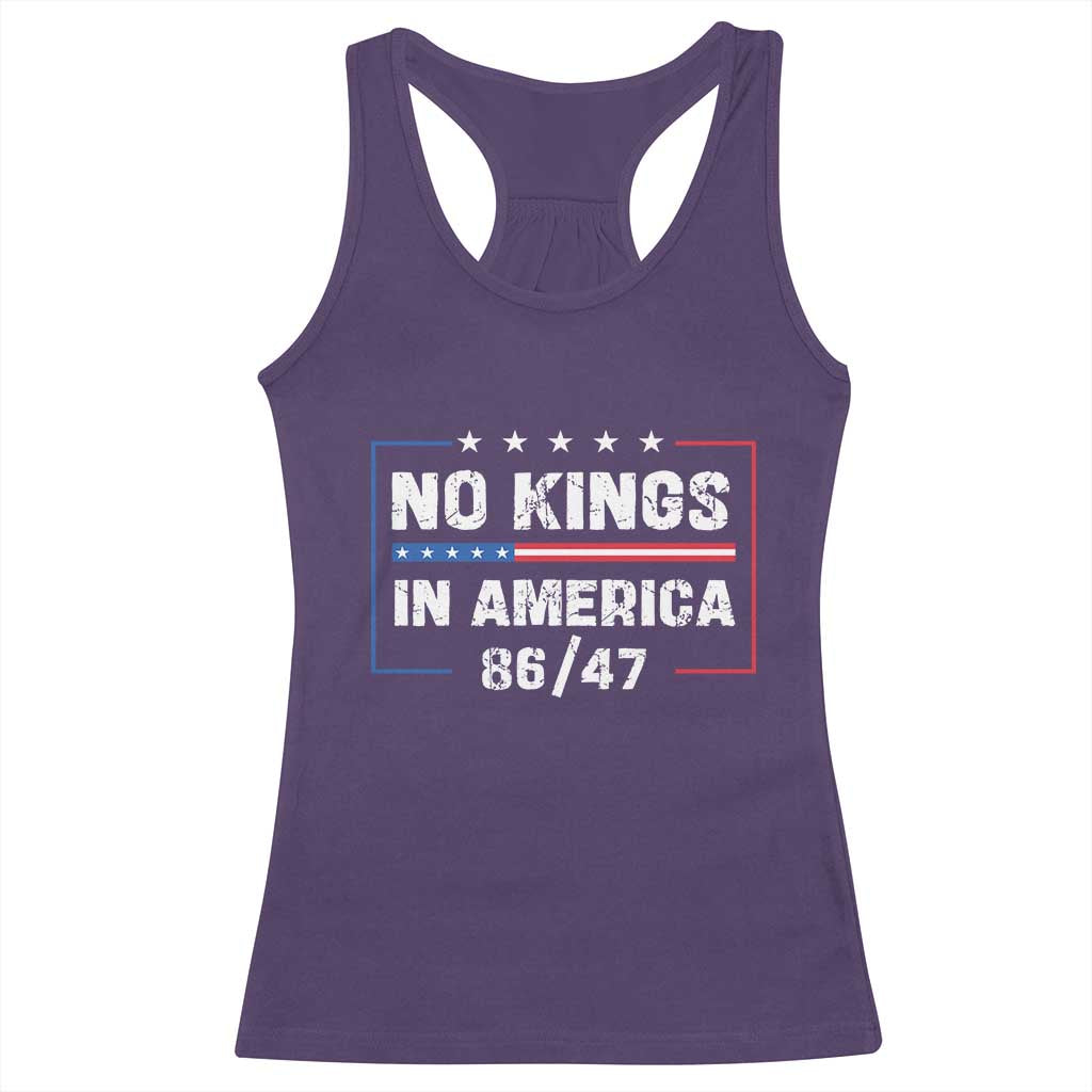 No Kings in America Racerback Tank Top 86 47 Impeach 47 TS10 Purple Print Your Wear