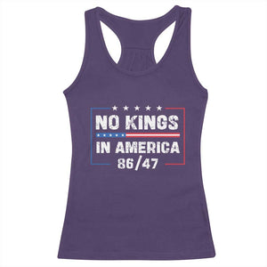 No Kings in America Racerback Tank Top 86 47 Impeach 47 TS10 Purple Print Your Wear