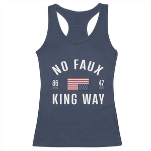 No Kings in America Racerback Tank Top US Flag Upside Down TS10 Navy Print Your Wear
