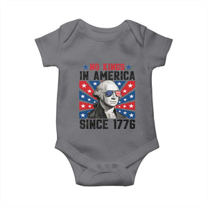 No Kings in America Since 1776 Baby Onesie Founding Fathers George Washington Patriotic TS02 Charcoal Print Your Wear