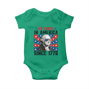No Kings in America Since 1776 Baby Onesie Founding Fathers George Washington Patriotic TS02 Irish Green Print Your Wear