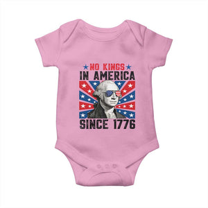 No Kings in America Since 1776 Baby Onesie Founding Fathers George Washington Patriotic TS02 Light Pink Print Your Wear