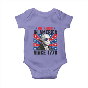No Kings in America Since 1776 Baby Onesie Founding Fathers George Washington Patriotic TS02 Violet Print Your Wear