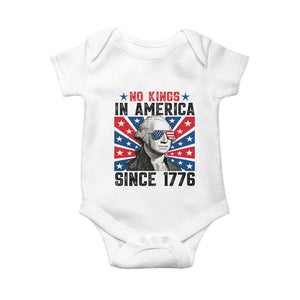 No Kings in America Since 1776 Baby Onesie Founding Fathers George Washington Patriotic TS02 White Print Your Wear