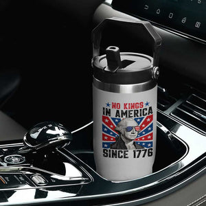 No Kings in America Since 1776 Flip Straw Tumbler Founding Fathers George Washington Patriotic TS02 Print Your Wear