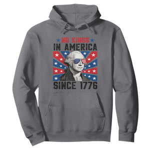 No Kings in America Since 1776 Hoodie Founding Fathers George Washington Patriotic TS02 Charcoal Print Your Wear