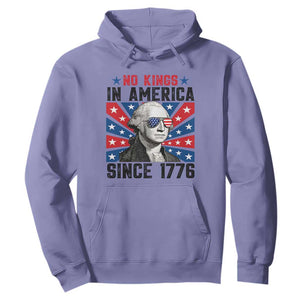 No Kings in America Since 1776 Hoodie Founding Fathers George Washington Patriotic TS02 Violet Print Your Wear