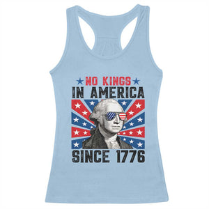 No Kings in America Since 1776 Racerback Tank Top Founding Fathers George Washington Patriotic TS02 Light Blue Print Your Wear