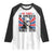 No Kings in America Since 1776 Raglan Shirt Founding Fathers George Washington Patriotic TS02 White Black Print Your Wear