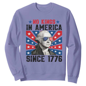No Kings in America Since 1776 Sweatshirt Founding Fathers George Washington Patriotic TS02 Violet Print Your Wear
