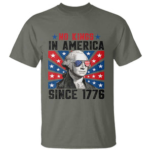 No Kings in America Since 1776 T Shirt Founding Fathers George Washington Patriotic TS02 Military Green Print Your Wear