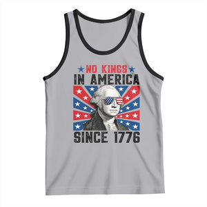 No Kings in America Since 1776 Tank Top Founding Fathers George Washington Patriotic TS02 Athletic Heather Black Print Your Wear