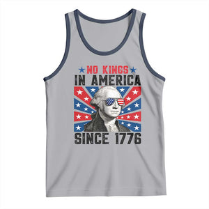 No Kings in America Since 1776 Tank Top Founding Fathers George Washington Patriotic TS02 Athletic Heather Navy Print Your Wear