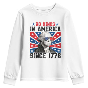 No Kings in America Since 1776 Youth Sweatshirt Founding Fathers George Washington Patriotic TS02 White Print Your Wear