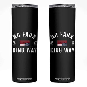 No Kings in America Skinny Tumbler US Flag Upside Down TS10 Black Print Your Wear