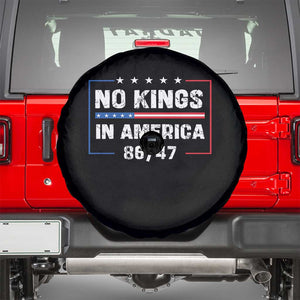 No Kings in America Spare Tire Cover 86 47 Impeach 47 TS10 Black Print Your Wear