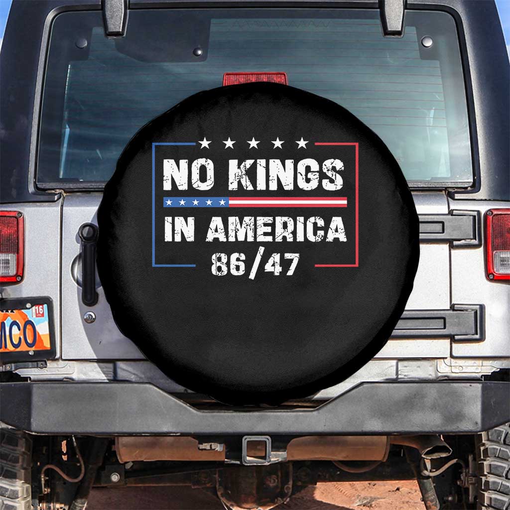 No Kings in America Spare Tire Cover 86 47 Impeach 47 TS10 No hole Black Print Your Wear